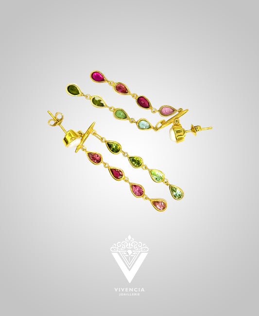 Emaline | Pearl & Tourmaline | Earring